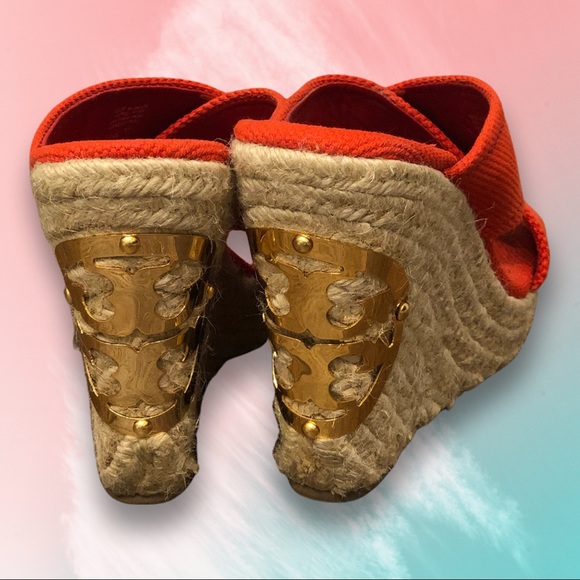 Tory Burch | Kristen Espadrille Wedge Sandal Sz 7 - Picture 5 of 9